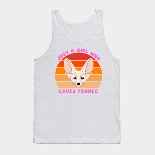 Vintage Just a girl who loves fennec Tank Top